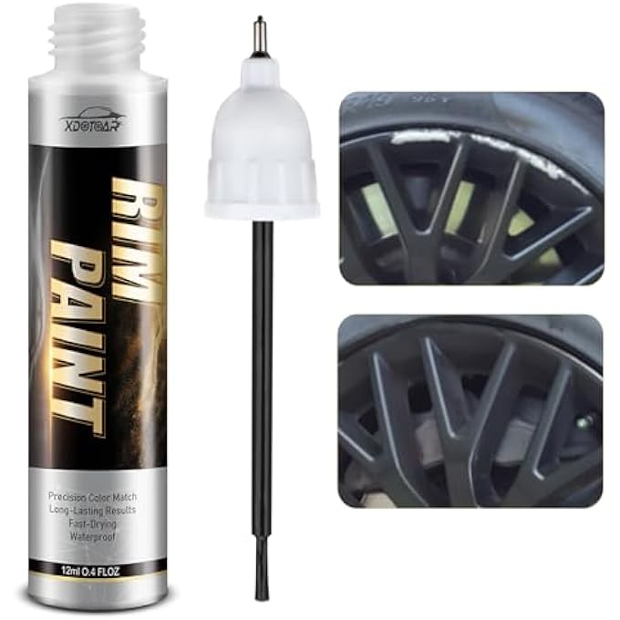 xdotoar RIM TOUCH UP PAINT,GLOSS BLACK CAR WHEEL SCRATCH REPAIR - Image 1